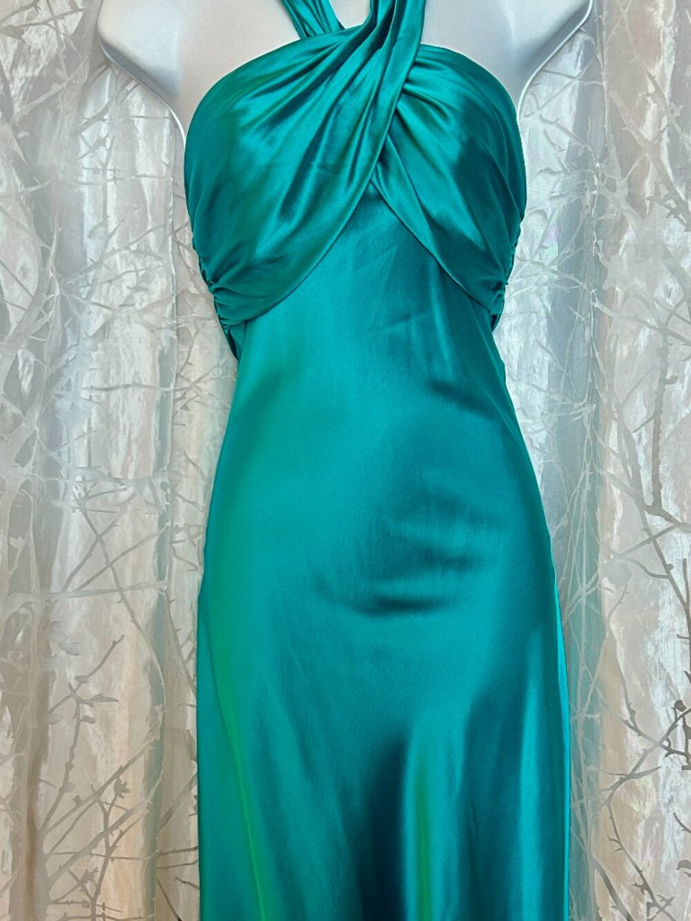 Ladies Teal Green Silk Diane Von Furstenberg Dress Size Small XS